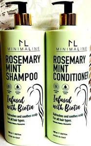 Sj Cuidado del Cabello ~ Champú y Acondicionador Refrescante Romero Menta con Biotina Talla Jumbo - Imagen 1 de 2