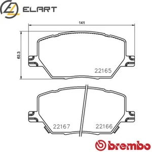 BRAKE PAD SET DISC BRAKE P 23 164X FOR FIAT 500X JEEP RENEGADE/SUV/VAN 1.6L 4cyl - Picture 1 of 6