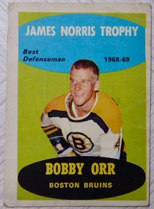 Tarjeta de la NHL Bobby Orr 1969 O-Pee-Chee #209 ganador del trofeo Boston Bruins Norris - Imagen 1 de 2