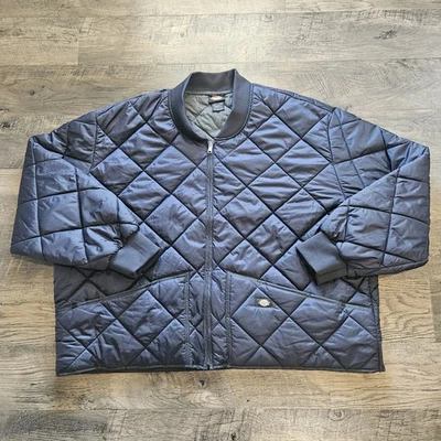 Dickies Diamond Quilted Puffer Jacket Men's 5XL Blue Pockets Nice Condition - image 1 of 4