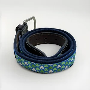 Vineyard Vines Trébol Irlandés Hombre’s 40 Cinturón Lona Día de San Patricio Verde - Imagen 1 de 2