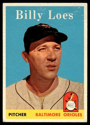 1958 Topps Billy Loes Baltimore Orioles #359 Foto 1 de 2