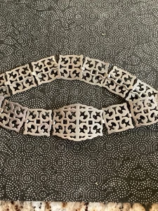Vintage Art Deco Silver Plated Ladies Dress Belt 28 Inches Long Nurses Belt? - Picture 1 of 12