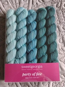 Sweet Georgia Party of Five Mini Skein Yarn Set Tough Love Sock Merino - Picture 1 of 10