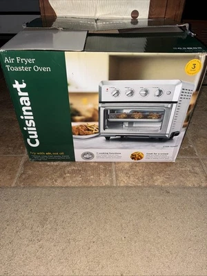 (TESTED WORKING)Cuisinart Air Fryer Toaster Oven with Manual Stainless Steel - Image 1 of 3