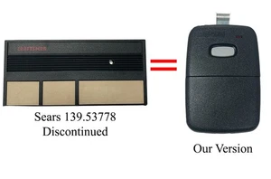 Control remoto de garaje con visera de botón único compatible con Sears Craftsman 139.53778 390 MHz - Imagen 1 de 4