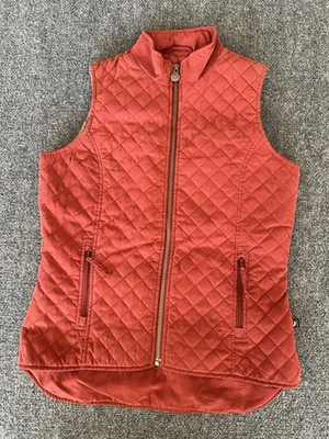 Chaleco Outback Trading Company Mujer Rojo Acolchado Cremallera Completa Minimalista Talla Pequeña Foto 1 de 4