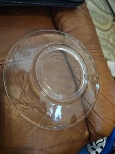 Princess House Crystal Heritage Saucer Plate Floral Clear Etched Glass Vintage - Picture 1 of 3