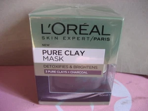 L'Oreal Pure Clay Mask detoxifies & brightens 50ml - sealed - Picture 1 of 2