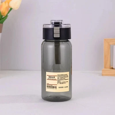 Garrafa de água portátil transparente Kawaii plástico copo prático viagem esportes escritório - Imagem 1 de 4