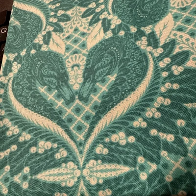 Rare FQ GATE KEEPER Tula Pink PINKERVILLE Cotton Quilt Craft Fabric Teal Aqua - Image 1 of 2