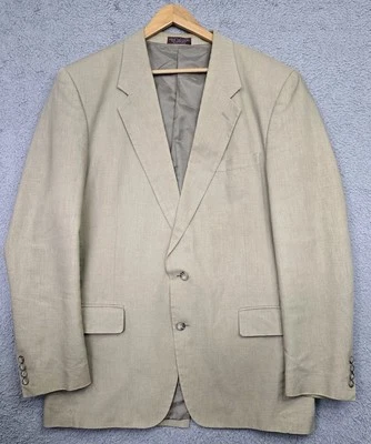 Blazer de mezcla de lino para hombre 44L abrigo deportivo chaqueta bronceado fiesta boda evento crucero Foto 1 de 4
