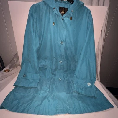 Abrigo con Capucha Azul Misty Harbor Primavera Verano Talla 10 Foto 1 de 4