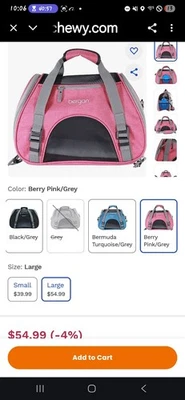 Bolsa de transporte Bergan Comfort aprovada pela companhia aérea pequenos animais de estimação preta/cinza - Imagem 1 de 2