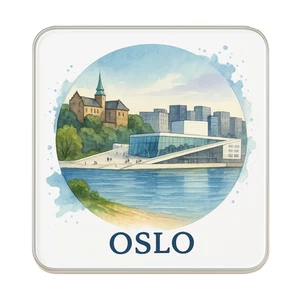Oslo, Norwegen Kühlschrankmagnet | Reise Souvenir Sammlerstück Geschenk - Bild 1 von 5