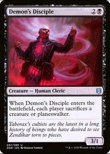 X 1 Demon's Disciple NM Zendikar Rising 097 MTG Magic The Gathering - Picture 1 of 1
