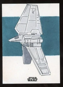 RICHARD SERRAO Topps Star Wars STAR SCHIFF ORIGINAL KUNST Künstler SIGNIERTE SKIZZE 1/1 - Bild 1 von 2