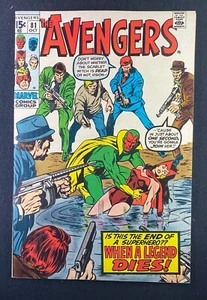 Avengers (1963) #81 Sehr guter Erhaltungszustand/NM (9.0) 2nd Appearance Red Wolf John Buscema - Bild 1 von 2