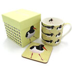 Mug and Coaster Gift Set Coffee Cup Tea Cup Fine China Hand Decorated Coffee Gif