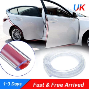 Clear 5M Car Door Edge SealGuard Protector Strip Rubber U Shape Trim Universal - Picture 1 of 12