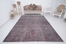 7x10 Large Turkish Rug Oversize Rug Oushak Rug Anatolian Carpet Vintage Rug 0849