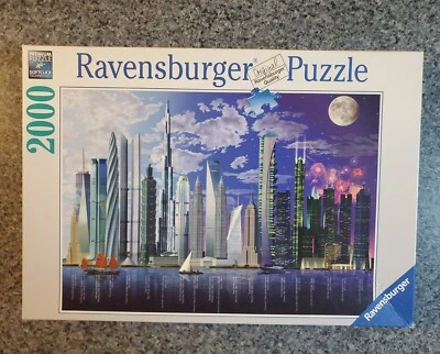 Ravensburger WORLD'S HIGHEST BUILDINGS 2000 piece puzzle COMPLETE - Image 1 of 4