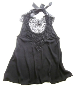 MASSIMO DUTTI Top mit Spitze Farbe Schwarz Gr. S - Bild 1 von 4