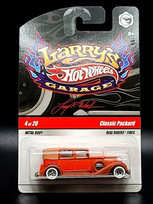 Hot Wheels Larry's Garage Orange Classic Packard 2008 #4 de 20 neumáticos Real Riders Foto 1 de 4