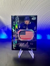 22-23 UD SPX Black Nick Abruzzese Pride Of A Nation-#Match! Auto/Patch 26/99! RC