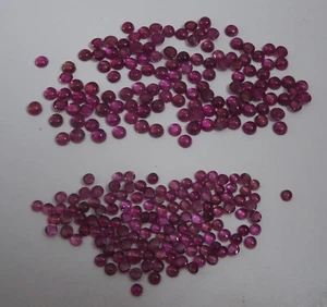 3 Stück -4 mm runder rosa Turmalin Cabochon - Bild 1 von 2