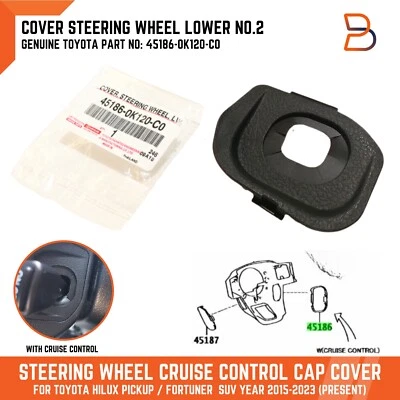 45186-0K120 OE STEERING WHEEL CRUISE CONTROL CAP FIT TOYOTA HILUX REVO FORTUNER - Image 1 of 4