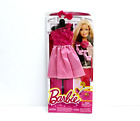 Barbie Fashion Pack Complete Look Różowa Jedno ramię Błyszcząca Kwiatowa sukienka
