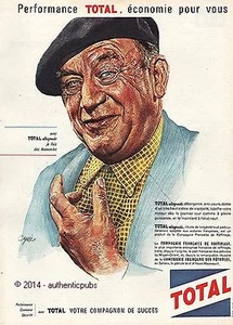PUBLICITE TOTAL ALTIGRADE HUILE AUTO HOMME PAPY SIGNE CYRIL DE 1960 FRENCH AD - Imagen 1 de 1