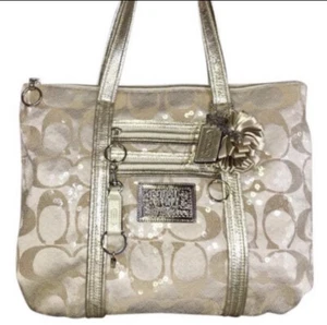 Coach Limited Edition Poppy Glam 14536 Sequin Tote New - Picture 1 of 9