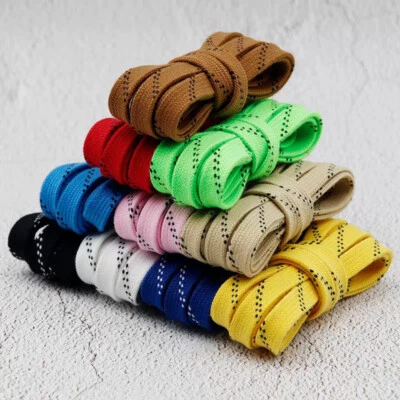 Universal Ice Hockey Skate Flat Colorful Cotton Laces Versatile Laces - Image 1 of 4