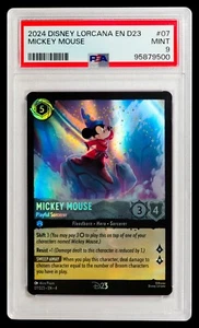 Disney Lorcana Mickey Mouse Playful Sorcerer D23 Expo 2024 Promo PSA 9 - mit PIN - Bild 1 von 4
