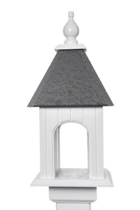 Gazebo Bird Feeder Vinyl PVC Weather Resistant Handmade Choose Roof Color Active - Picture 1 of 17