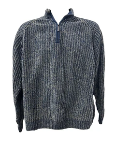 Cabela's Mens XL Outfitter Series Knit 1/4 Zip Sweater Blue - Picture 1 of 8