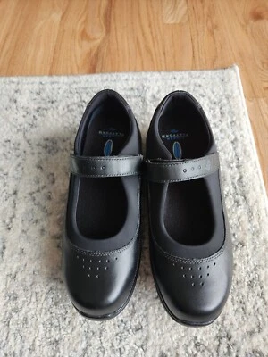 Drew ultimate sockliner linear platform,size 9W,black leather  shoes - Image 1 of 4