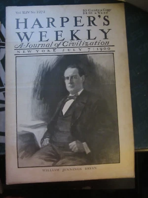 Harpers Weekly July 7 1900 William Jennings Bryan Harlem River Speedway NYC 64 - Image 1 of 2