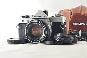 N.MINT" OLYMPUS OM-1 MD Silver SLR Film Camera + F.ZUIKO 50mm from Japan #1095 - Picture 1 of 17