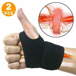PAAR 2 MANSCHETTEN FITNESSSTUDIO TENNIS YOGA MANSCHETTE GARDINENBANDAGE SEHNENENTZÜNDUNG - Bild 1 von 12