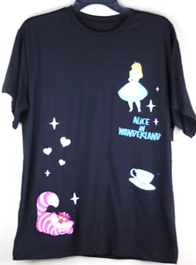 Disney Alice in Wonderland Women's Black Embroidered T-Shirt Size Small (4/6) - Picture 1 of 10
