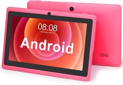Tablet 7 Pollici Android, Doppia Fotocamera, Wifi, Bluetooth, Rosa - Immagine 1 di 4