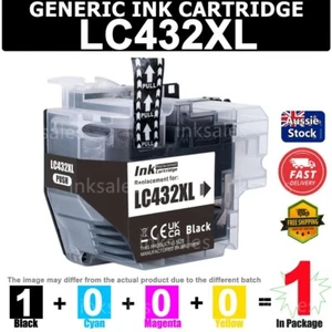 1x LC-432XL Black ONLY Generic Ink For Brother MFC J5340 J5740 J6540 J6740 J6940 - Picture 1 of 2