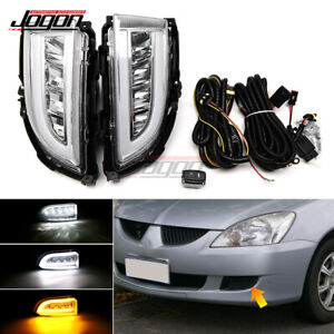 Led Front Bumper Fog Lamp Day Running Light For Mitsubishi Lancer 2004 2005 2006