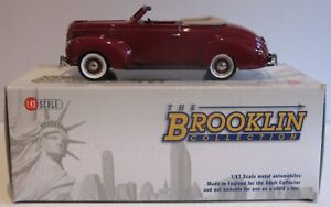 Brooklin 1:43 BRK 159 1939 Maroon Mercury 2-Door Convertible Club Coupe MINT