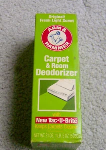 RARO De Colección Años 70 BRAZO & HAMMER Alfombra Desodorante CAJA ANTIGUO PRODUCTO DE LIMPIEZA Utilería - Imagen 1 de 3