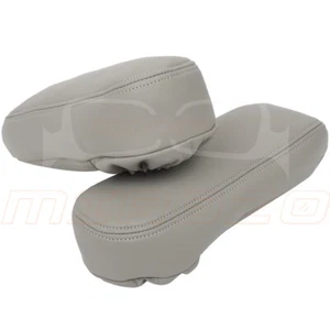 MIROZO Pair Gray Seat Armrest Leather For Ford F150 F250 F350 Excursion 99-07 - Photo 1/10