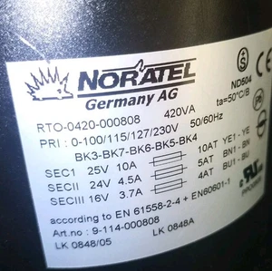 Toroidal transformer Noratel 420VA RTO-0420-000808 5kg  - Picture 1 of 4